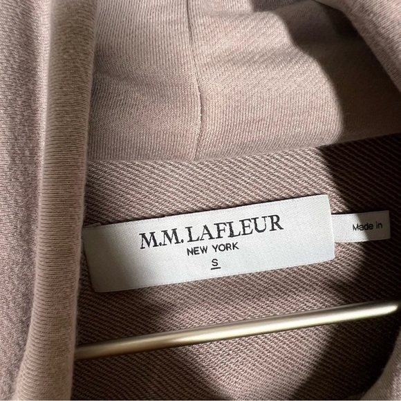 M.M.Lafleur The Harris Funnel Neck Sweatshirt Fine Terry Smoky Taupe Size Small - Picture 8 of 10